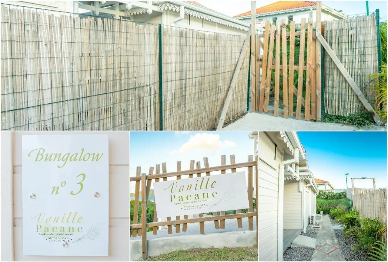 לה טרואז אילט Bungalow Vanille Pacane - Vue Mer Avec Spa Prive מרטיניק