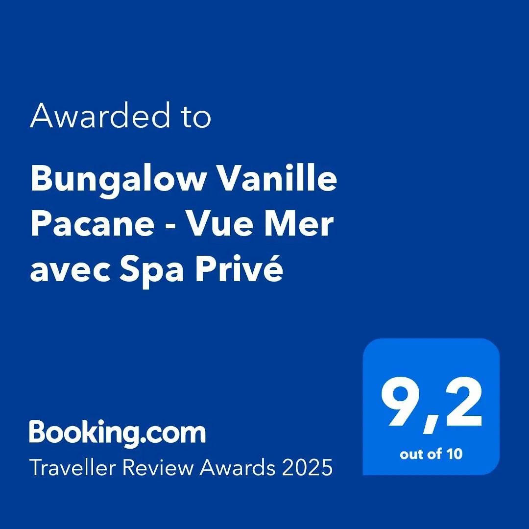 شقة Bungalow Vanille Pacane - Vue Mer Avec Spa Prive لي تروا زيليه